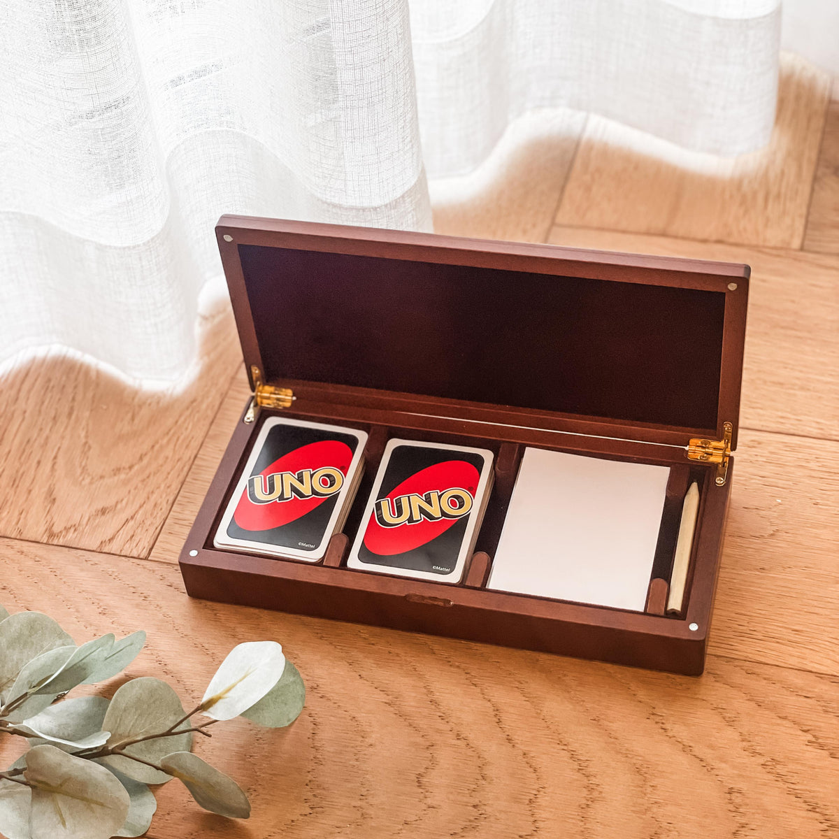 Personalised Wooden Card Game Box - Playing Cards