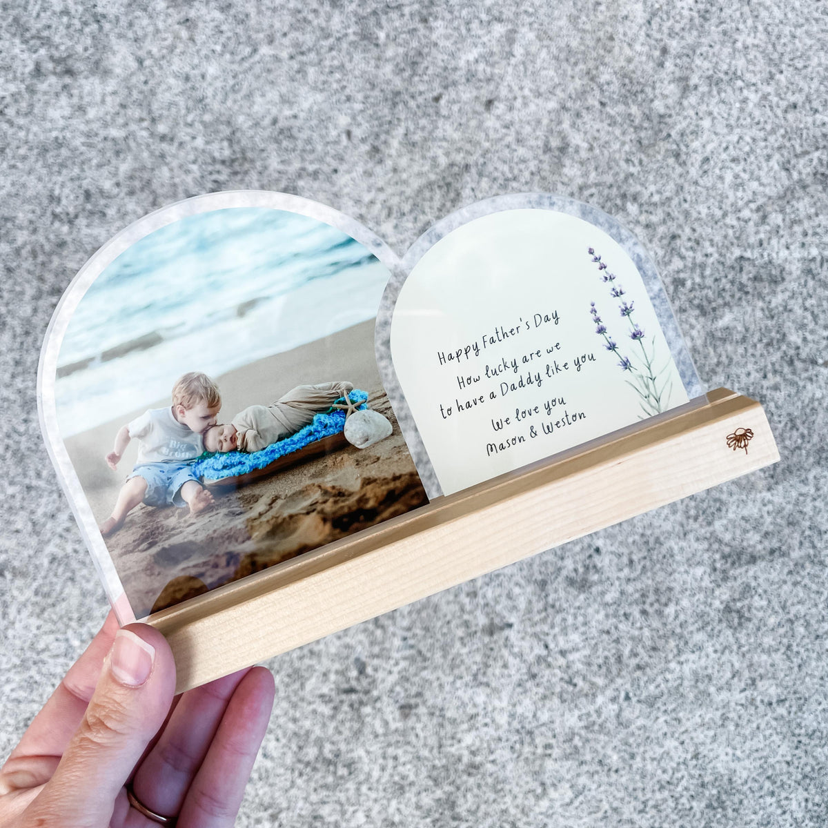Double Arch Plaques - Wildflower Bunches - Clear Acrylic