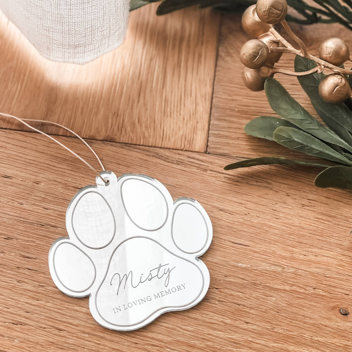 Christmas Paw Print Decorations