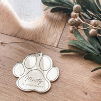 Christmas Paw Print Decorations