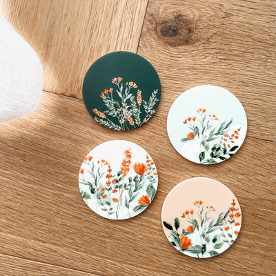 Set of 4 Floraal Fridge Magnets for Teacher Gifts