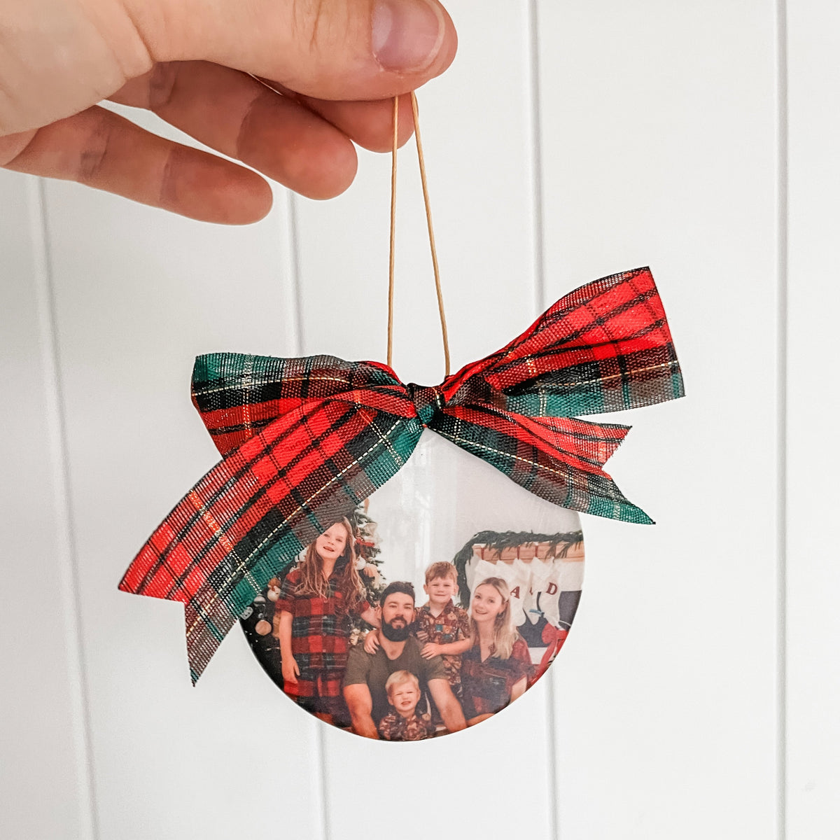 Luxe Christmas Ceramic Decoration + Gift Box - Photo Circle