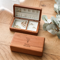 Personalised Wooden Jewellery Box - Floral Bunch - Etched