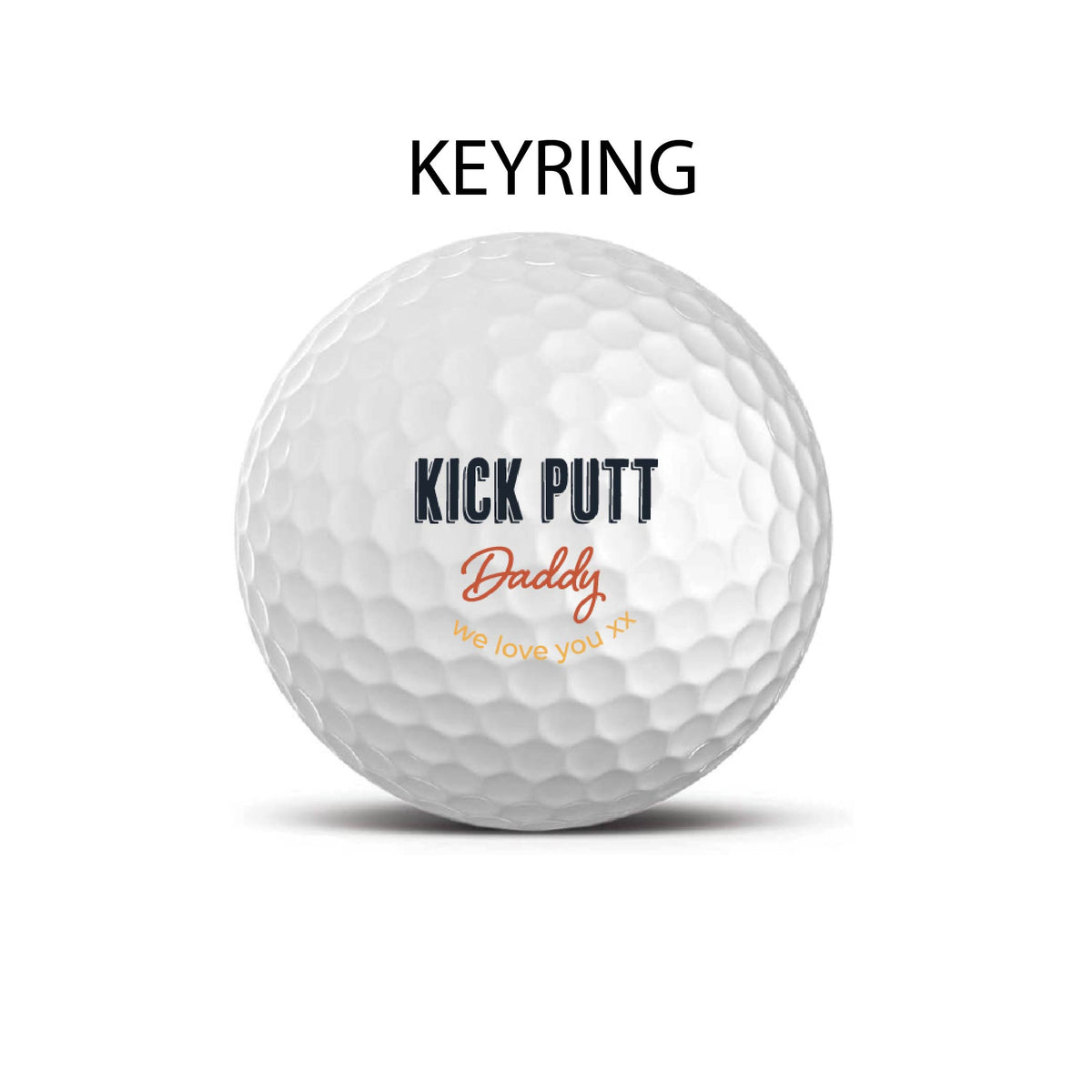 Personalised Golf Ball Keyring (multiple designs)