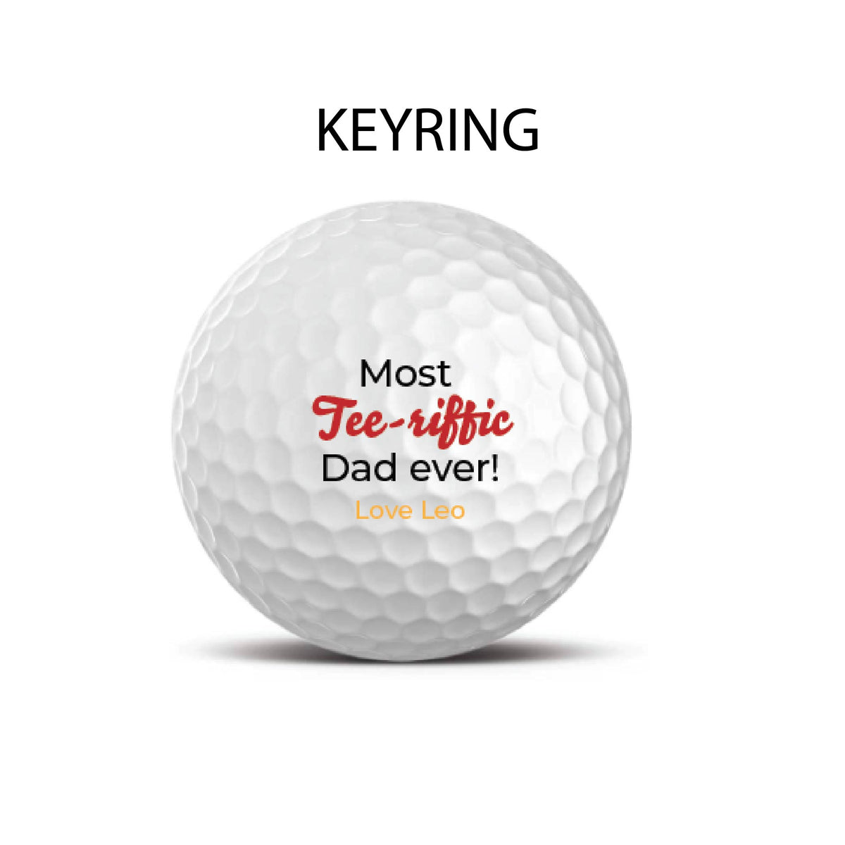 Personalised Golf Ball Keyring (multiple designs)