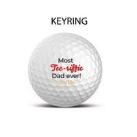 Personalised Golf Ball Keyring (multiple designs)