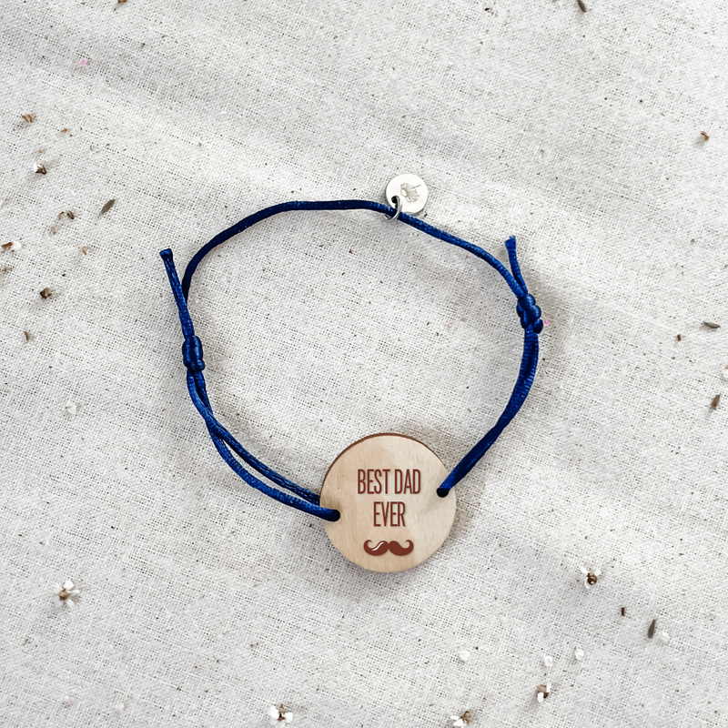 Personalised Bracelet - Moustache - Timber