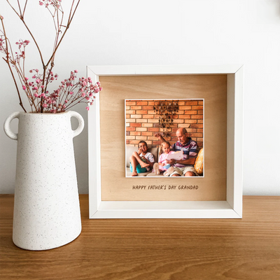 Etched Timber Photo Frame - Single Photo Print