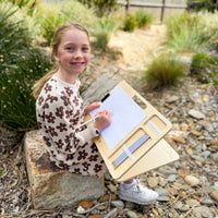 Personalised A4 Drawing/Slant Boards + Personalised Pencil Duo - Signature Colours