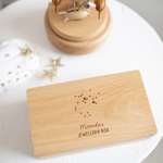 Personalised Wooden Jewellery Box - Zodiac Constellations - Etched