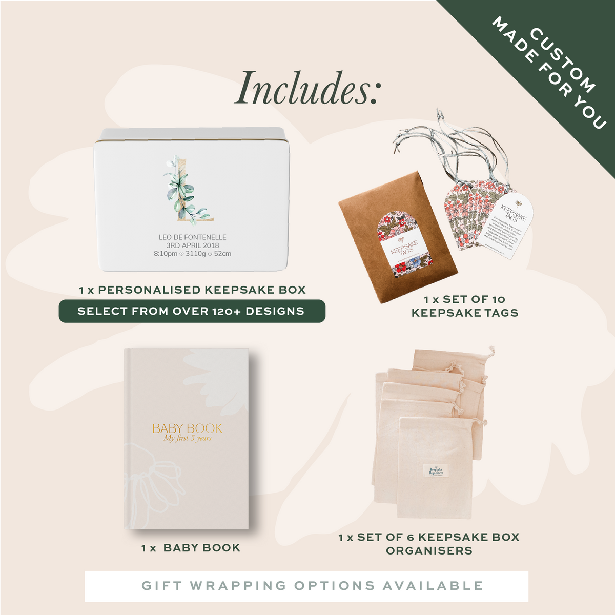 Starter Keepsake Gift Bundle / Personalised / All Designs