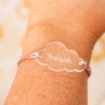 Personalised Bracelet - Cloud - Clear Acrylic