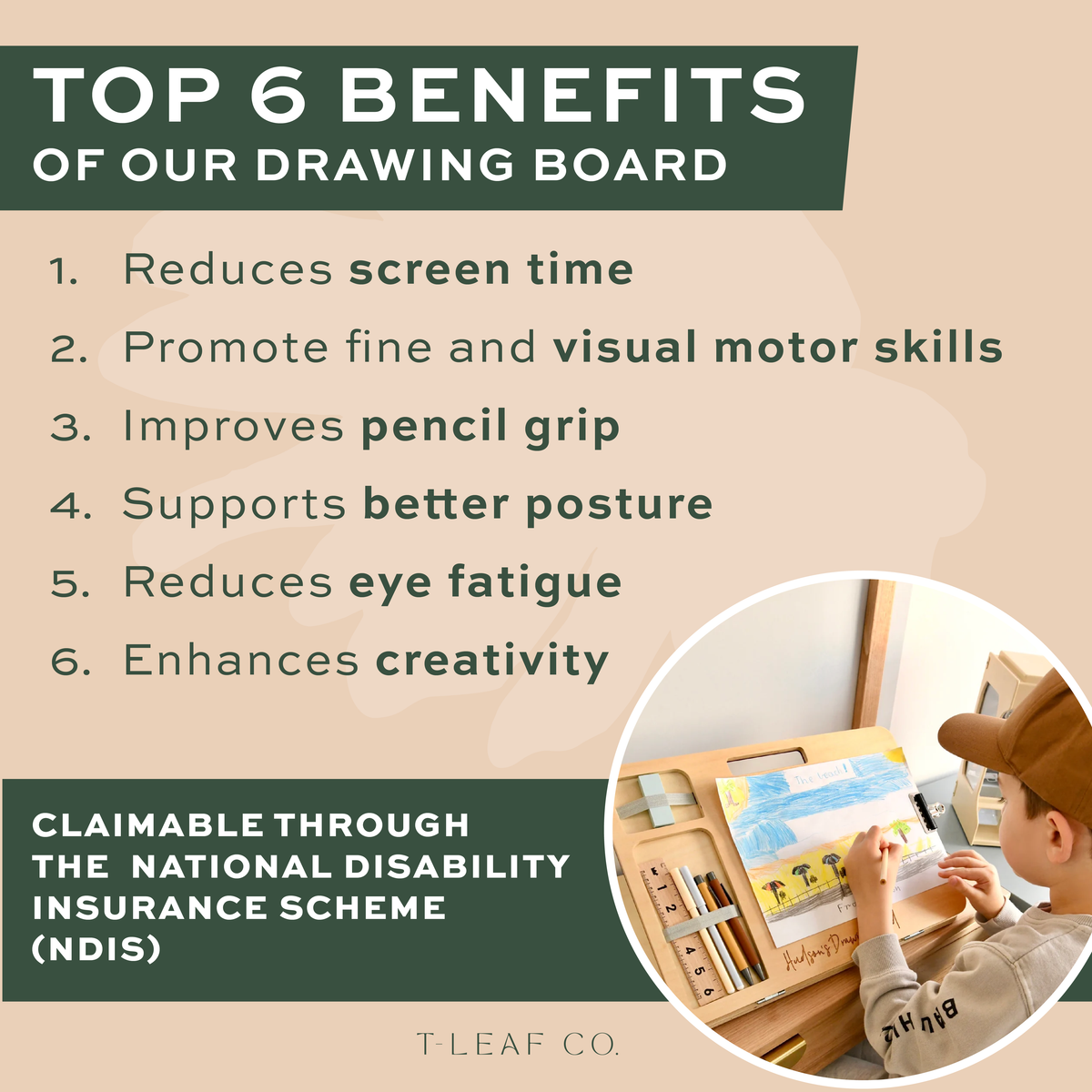 Personalised A4 Drawing/Slant Boards + Personalised Pencil Duo - Signature Colours