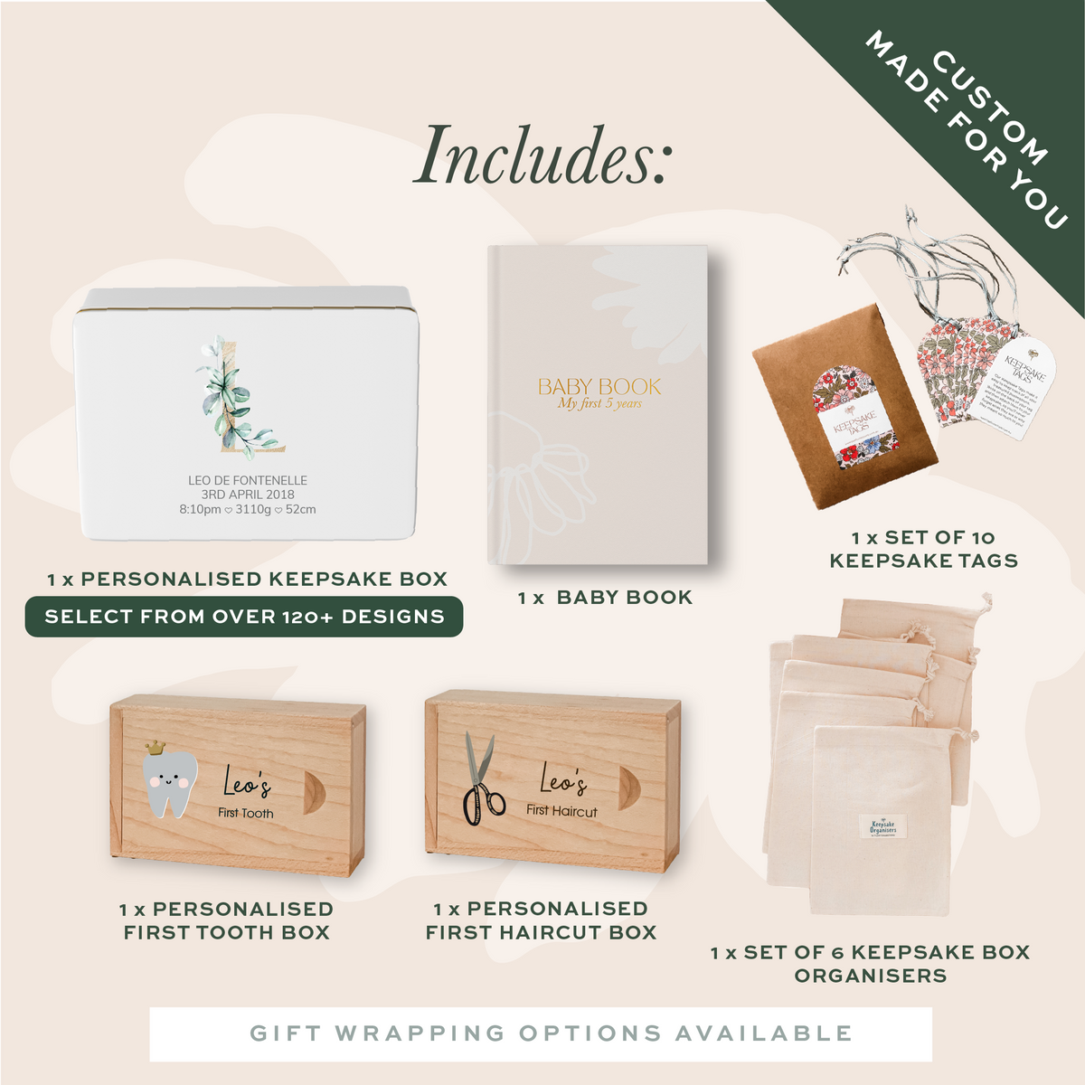 Ultimate Keepsake Gift Bundle / Personalised / All Designs