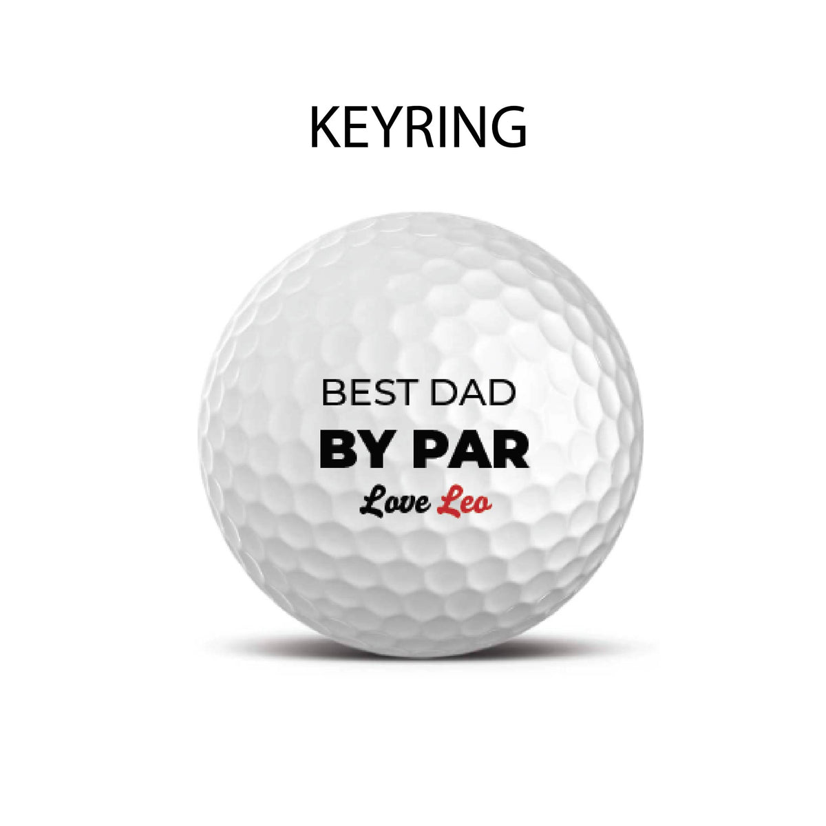 Personalised Golf Ball Keyring (multiple designs)