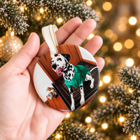 Classic Christmas Ceramic Decoration - Circle - Photo
