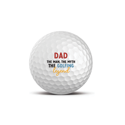 Premium Personalised Golf Balls - Set of 3 - Golfing Legend