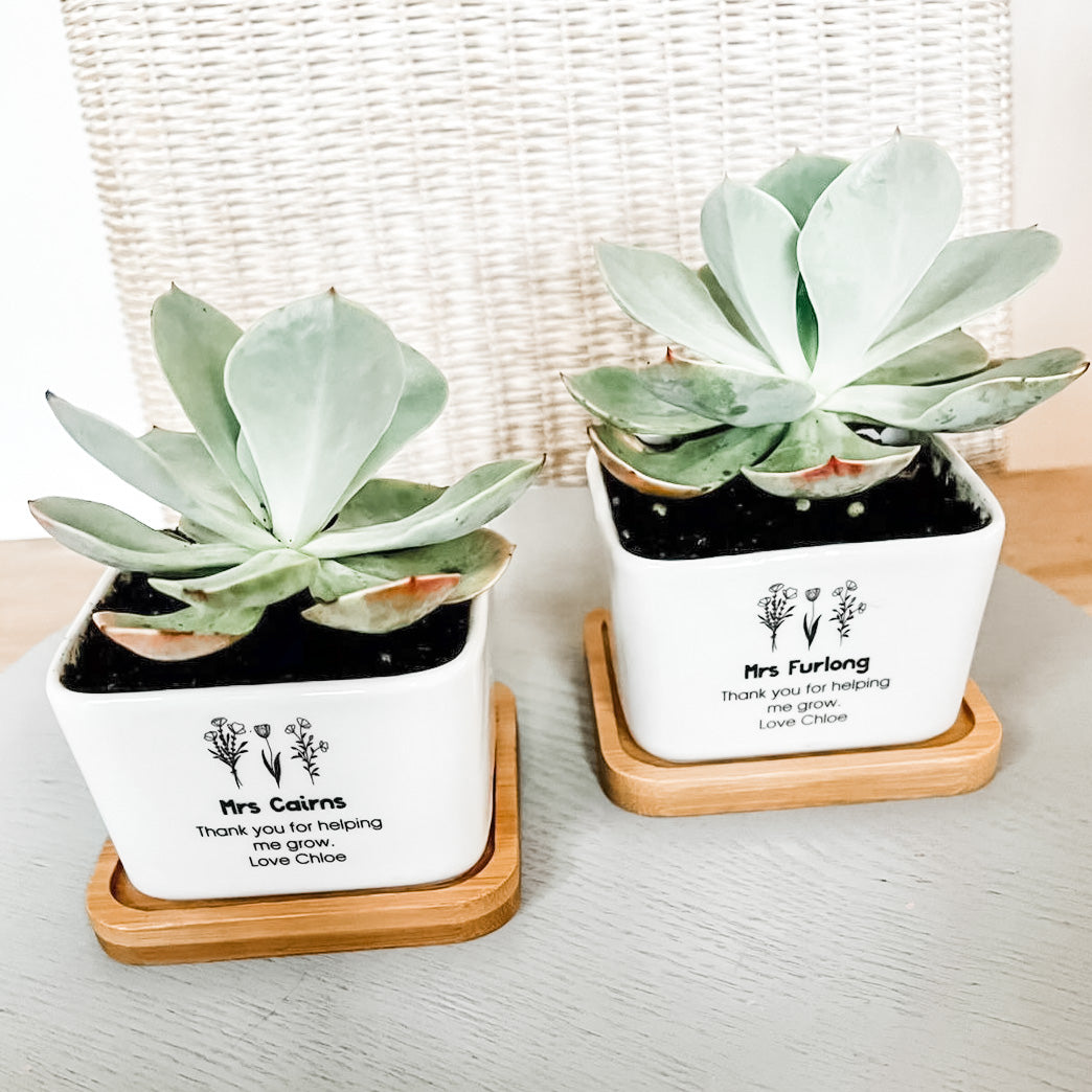 personalised succulent pots Personalised Ceramic Planter Pot