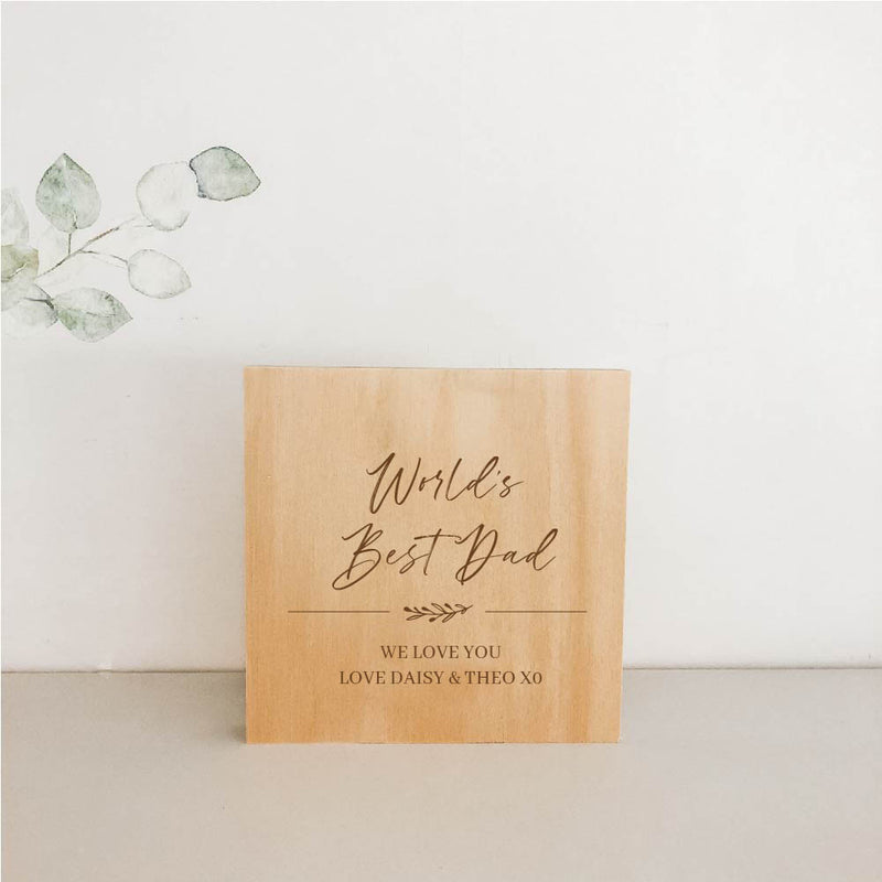 Standing Wooden Plaques for Dad 15cm