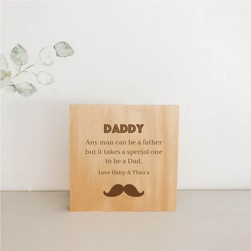 Standing Wooden Plaques for Dad 15cm