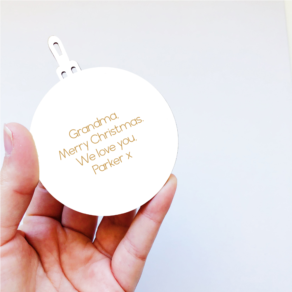 Acrylic Christmas Baubles - Double Sided