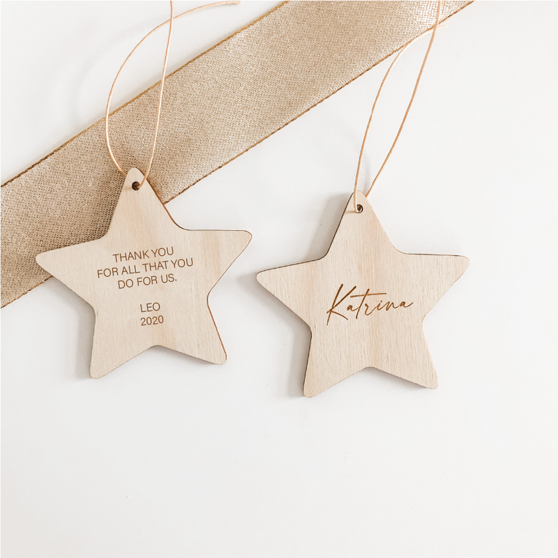 Thank You Star Decorations - Double Sided