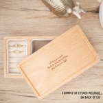 Personalised Wooden Jewellery Box - Birth Blossoms - Etched