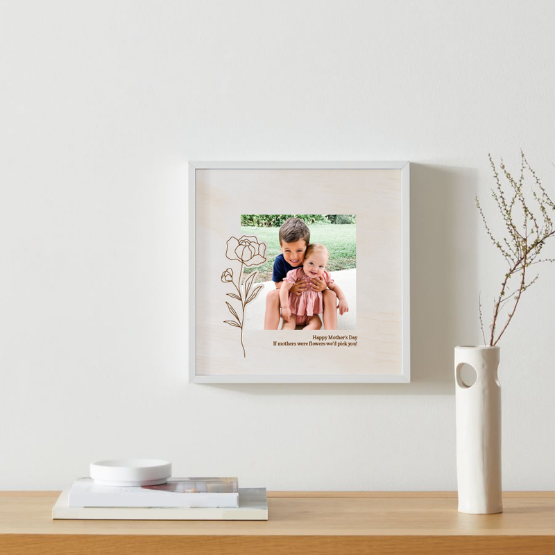 Etched Timber Photo Frame