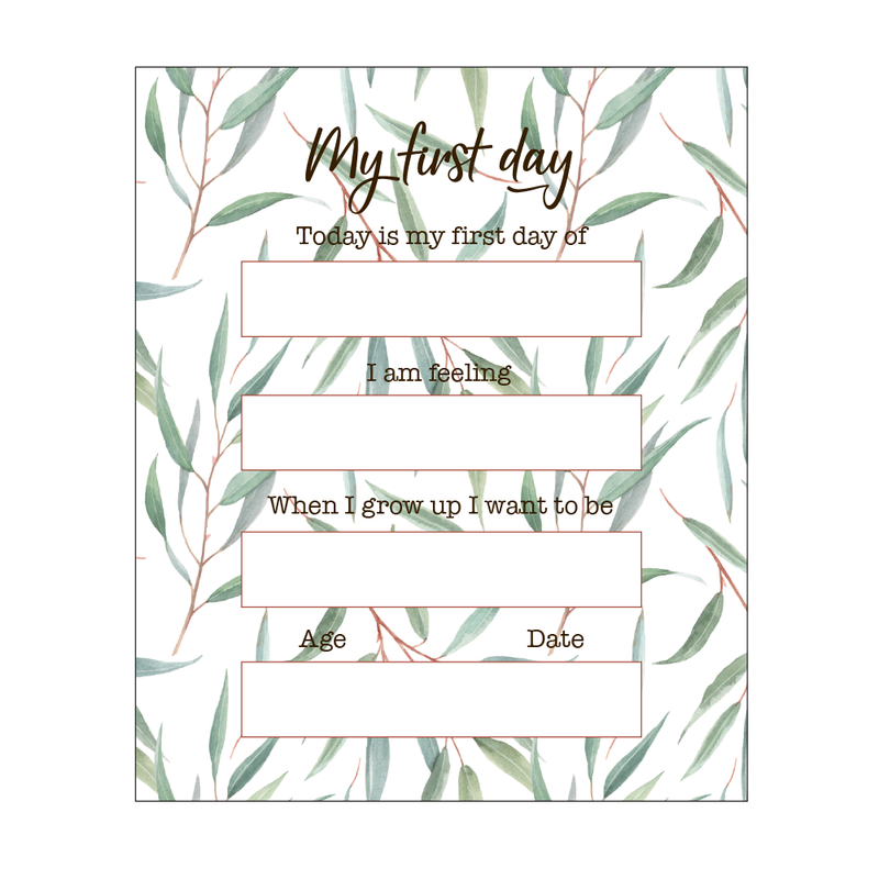 First Day Boards (neutral designs)