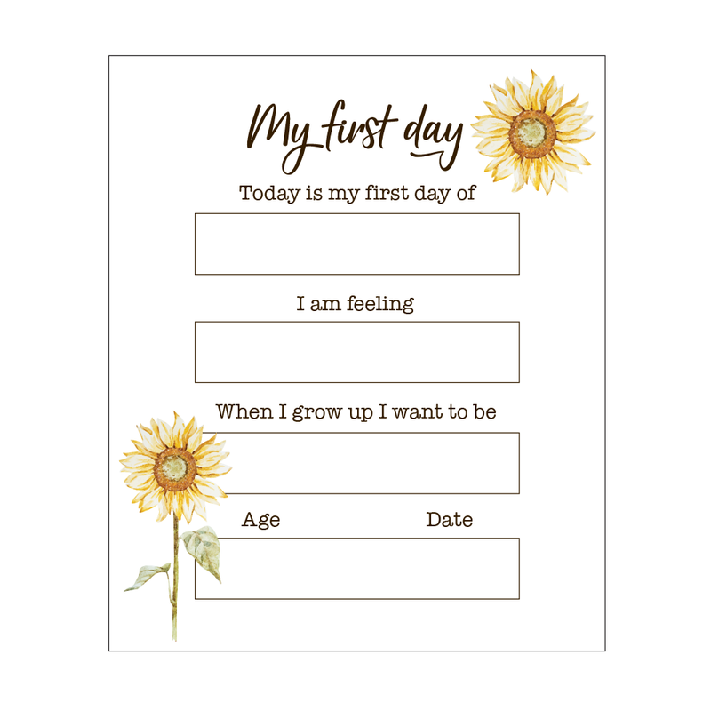 First Day Boards (neutral designs)