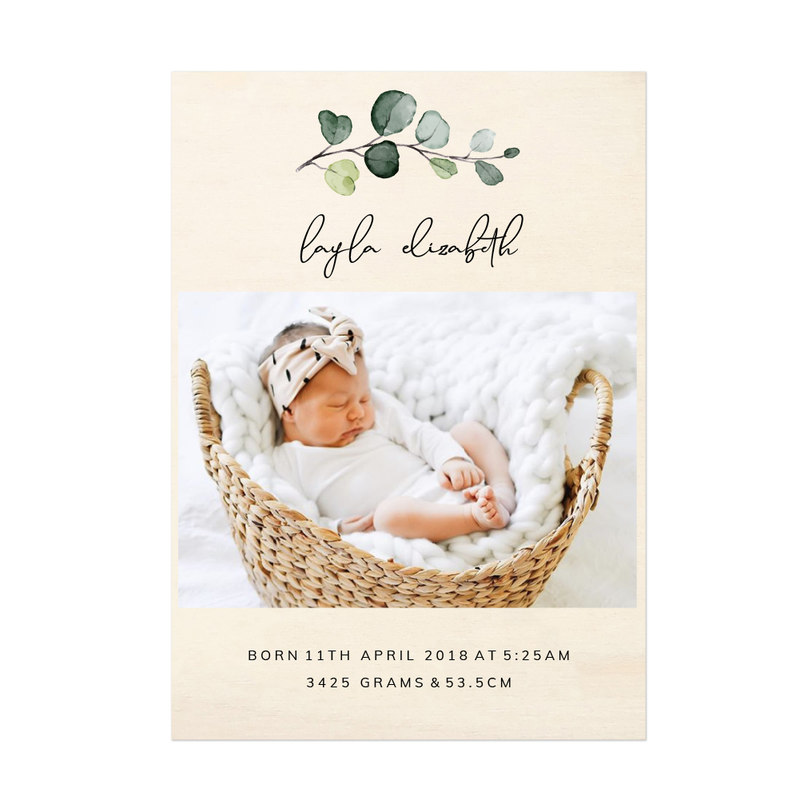 Birth Details - Keepsake Plaques - multiple designs
