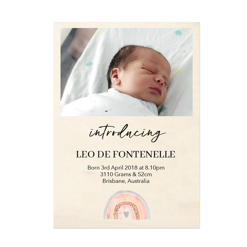 Birth Details - Keepsake Plaques - multiple designs