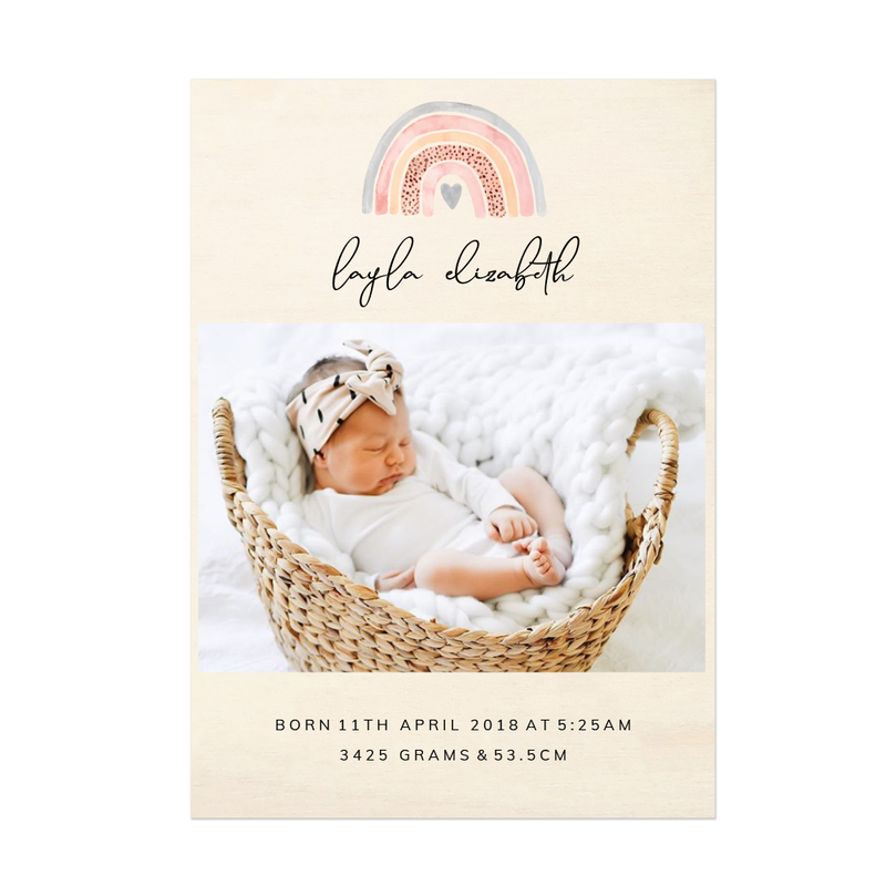 Birth Details - Keepsake Plaques - multiple designs