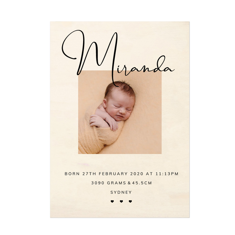 Baby birth best sale details keepsake