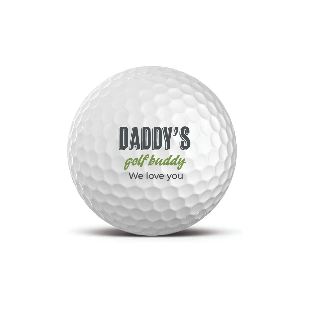 personalised golf balls gift set - Daddy's golf buggy
