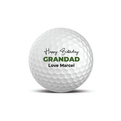 personalised golf balls - Happy birthday grandad