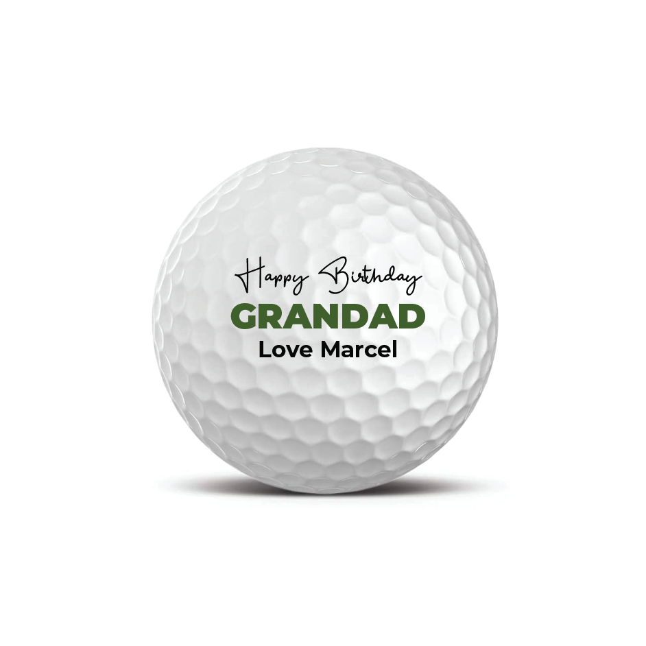 personalised golf balls - Happy birthday grandad
