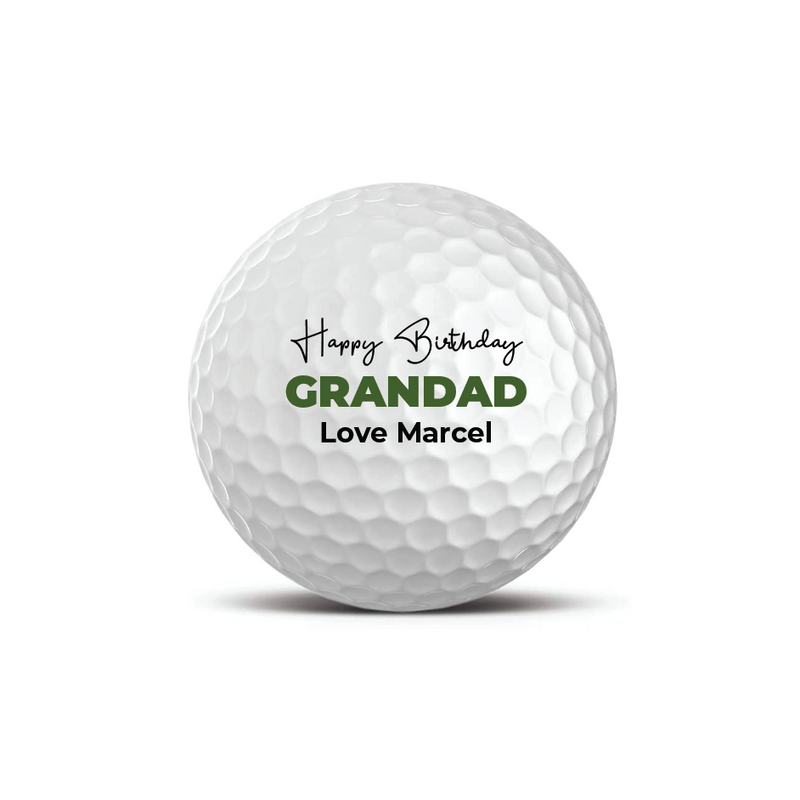personalised golf balls - Happy birthday grandad