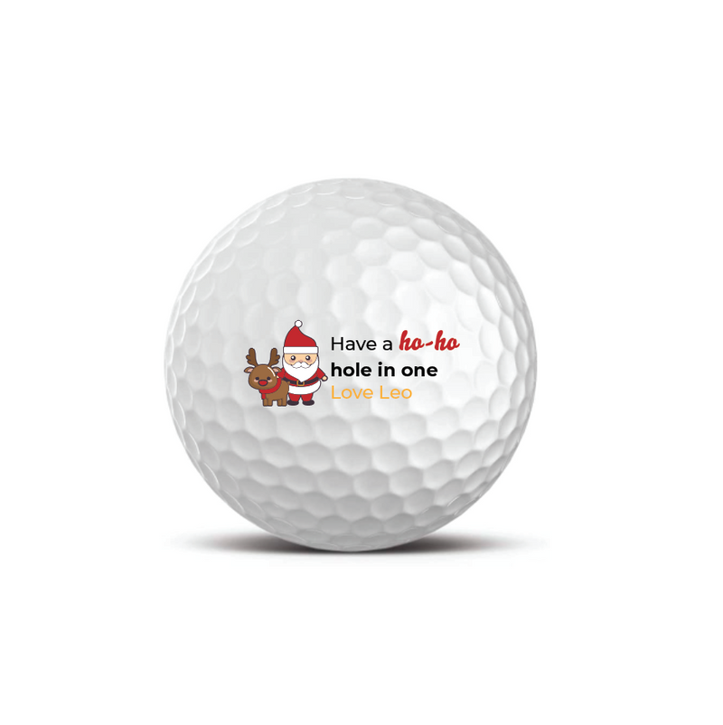 Set of 3 Premium Golf Balls - Ho-Ho-Hole in One!