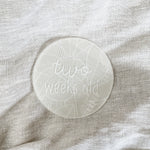 Milestone Plaques - Acrylic - Neutral Leaves