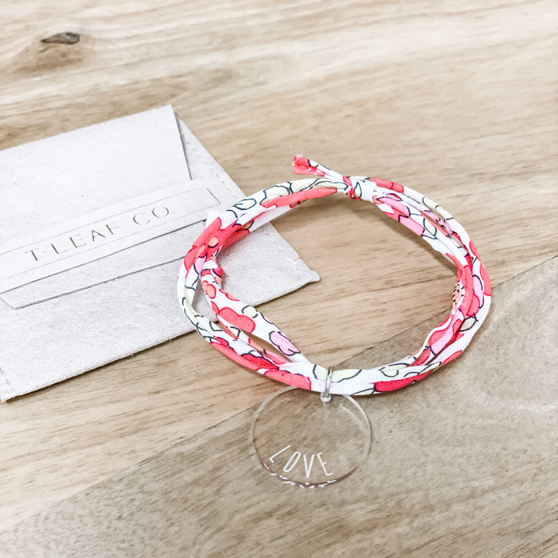 Personalised Bracelet - Liberty London - Affirmation - Clear Acrylic