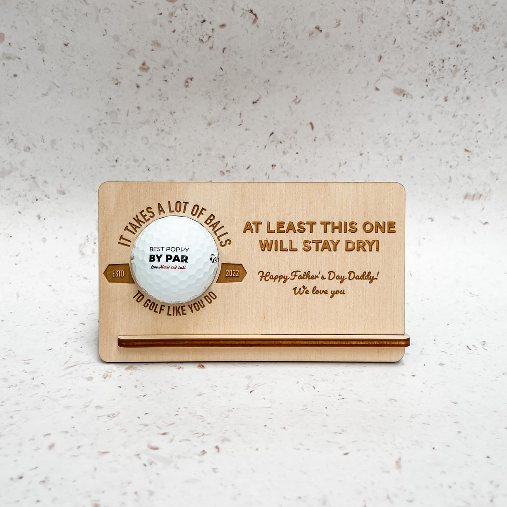 Personalised golf ball holder 