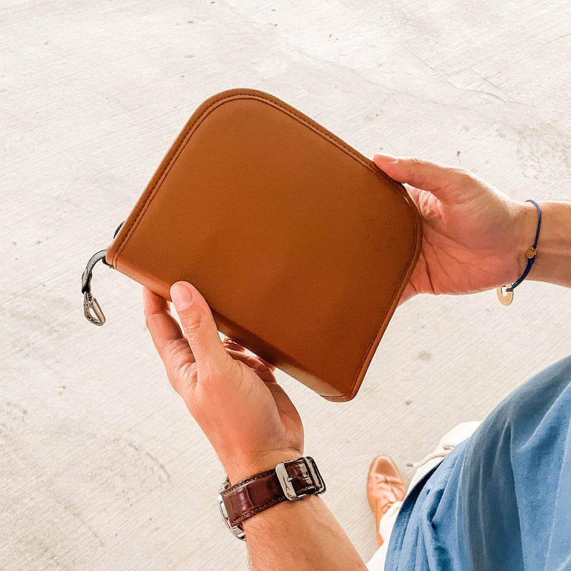 leather golf ball holder