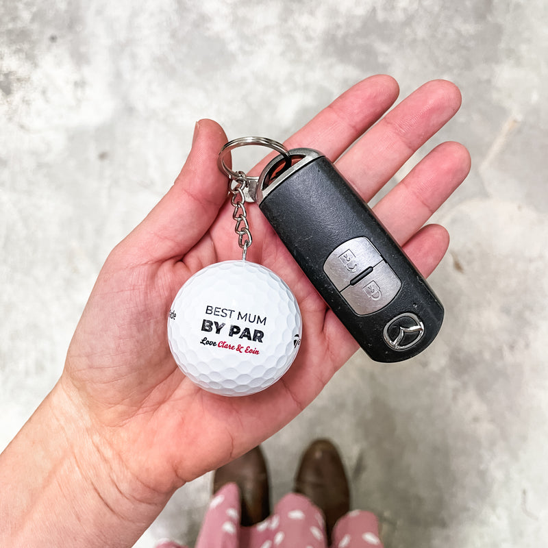 Personalised Golf Ball Keyring Father's day