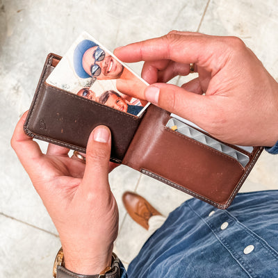 Personalised timber wallet photo