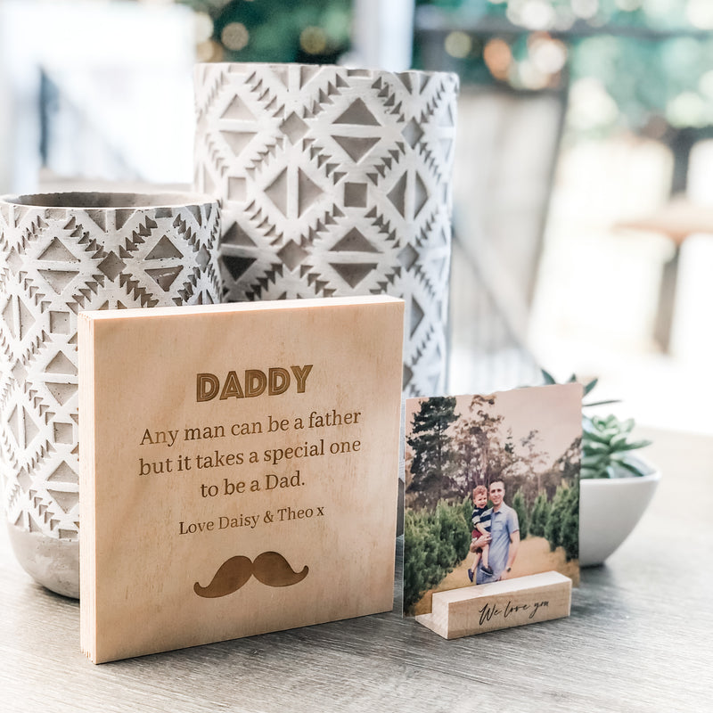 Standing Wooden Plaques for Dad 15cm