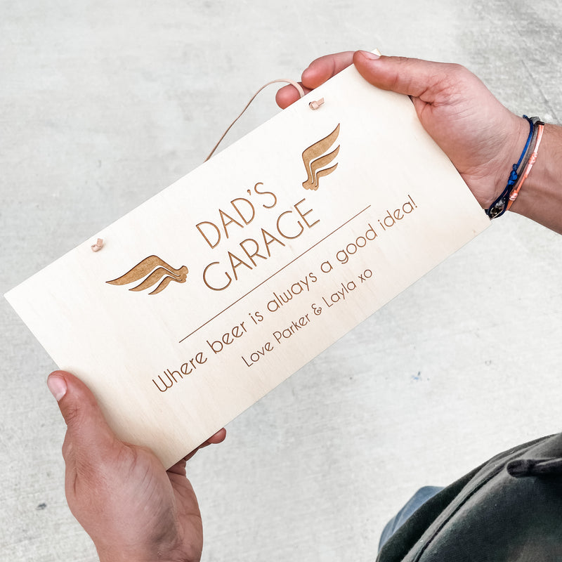 Father's Day Wooden Sign - Garage