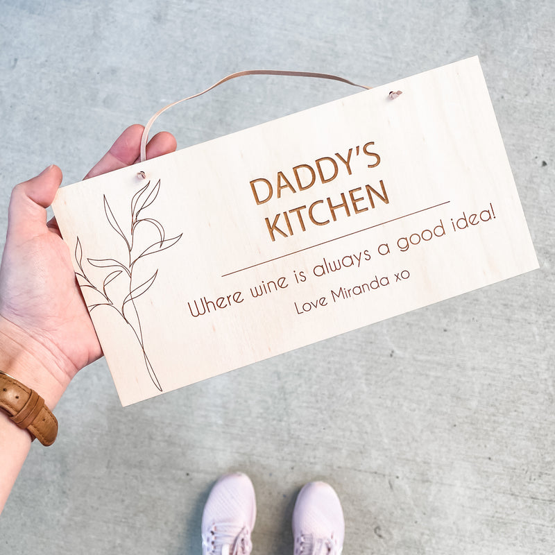 Father's Day Wooden Sign - Reeds