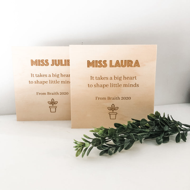 Standing Wooden Plaques for Teachers