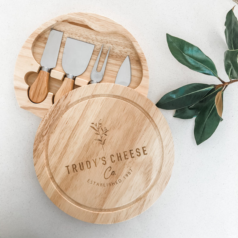 Personalised Father's Day Cheese Boards - Leaf